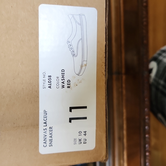 J Crew Washed Red Sneakers Canvas - Picture 8 of 11